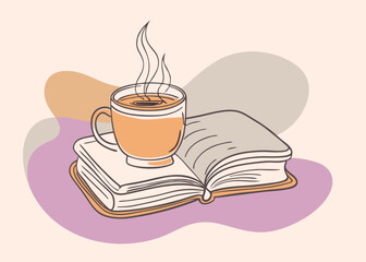 Coffee and Book. A Perfect Pairing for Relaxation