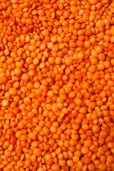 Red lentils as a background
