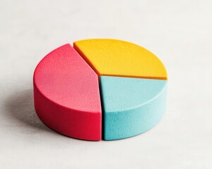Obraz premium Pie chart showing the breakdown of unemployment rates by age group, symbolizing demographic disparities in employment