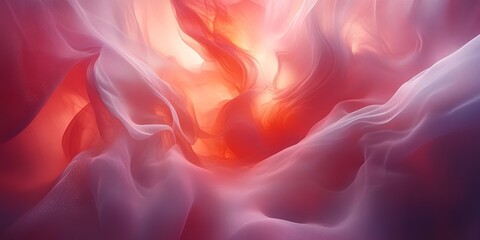 Obraz premium Abstract Pink Red Fabric Texture Background Swirling Flowing Elegant Design Soft Light Art Wave Silk
