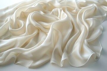 Obraz premium Minimalist silk fabric showcases soft folds and gentle waves, accentuated by diffused lighting for elegance