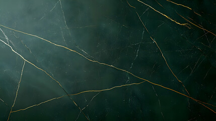 Dark Green Background With Gold Lines And Spots