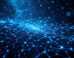 Dynamic data visualization of network connections digital space infographic abstract environment aerial view technology insights