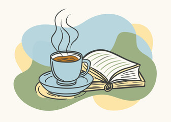 Coffee and Book. A Perfect Moment of Relaxation