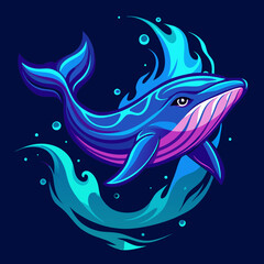 vector illustration of a shark