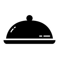 Fototapeta premium restaurant cloche icon