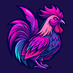 rooster isolated on white