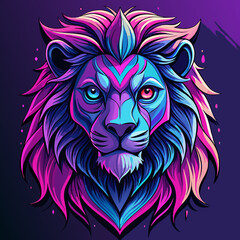 lion head vector illustration