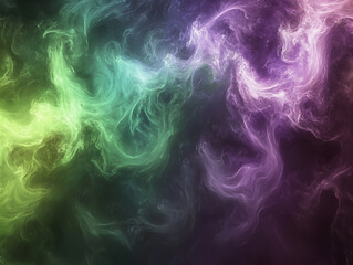 Obraz premium Vibrant neon smoke abstract background with swirling green, blue, purple, and pink hues