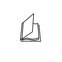 Book icon. Open book vector