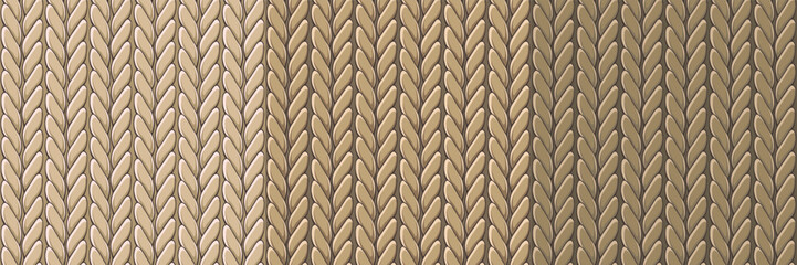 Detailed knitted sweater texture, chunky knit seamless beige shades pattern tile. Cute hand drawn knitted background