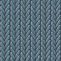 seamless pattern texture of knitting on needles