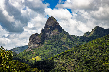 Pedra Aguda (Acute Rock) Peak, Rocky Mountain in Bom Jardim, Rio de Janeiro, Brazil.
