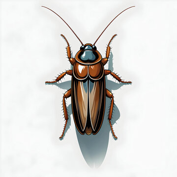 brown cockroach top view clip art preview