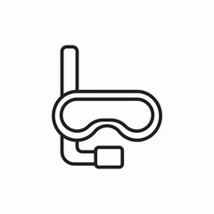 Diving mask snorkel icon vector sign