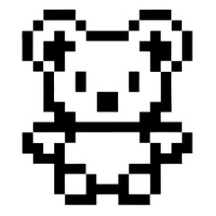 Pixel art koala, cute and simple design