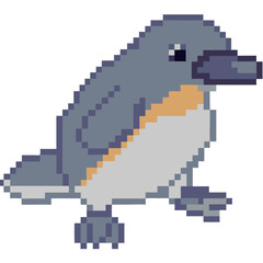 Fototapeta premium a pixelated bird in digital art, its charm and simplicity captivates