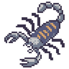 Obraz premium a pixelated scorpion on an isolated background