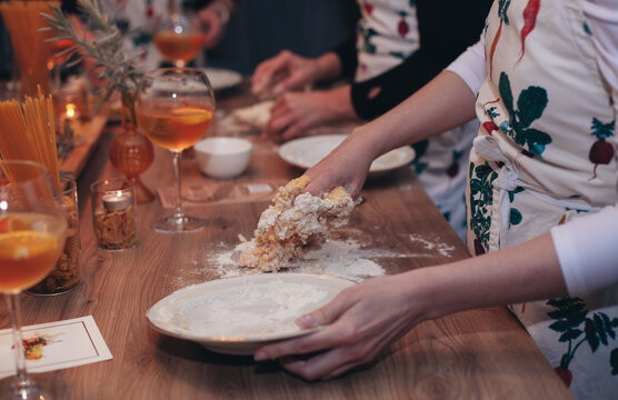 the process of making lasagna dough