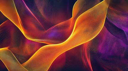 Abstract vibrant wavy lines graphic design, background art