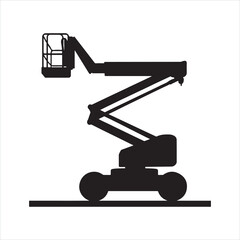 Bucket boom truck silhouette  © Arafat
