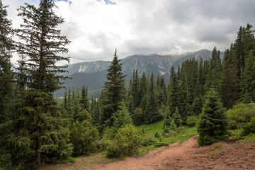 The mountain valley Djety-Oguz in Kyrgyzstan