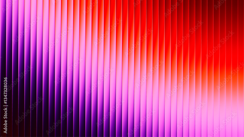 Poster elegant colorful gradient stripes with ribbed fractal glass effect. bold and dynamic design blending
