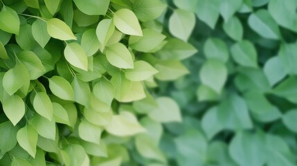 Obraz premium Lush green leaves background, nature detail