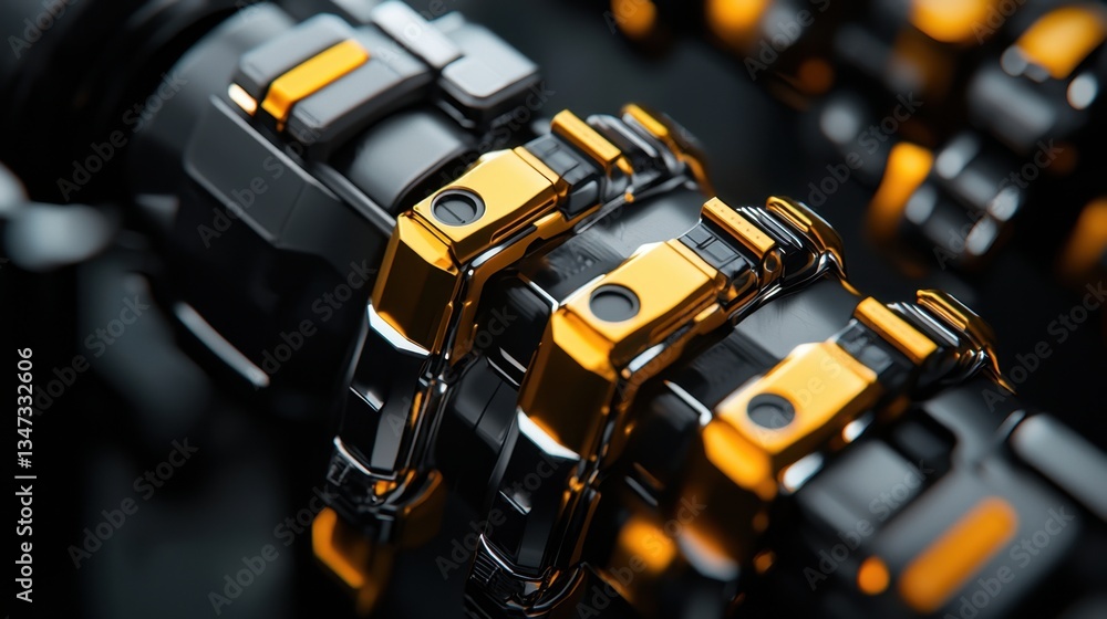 Poster a close-up perspective highlights the intricate design and craftsmanship of mechanical components fe
