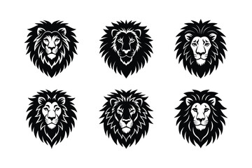 lion head vector silhouette design