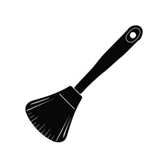 black paint brush isolated