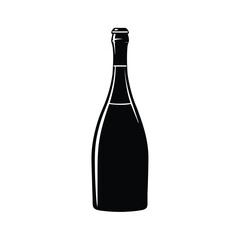wine bottle isolated on white