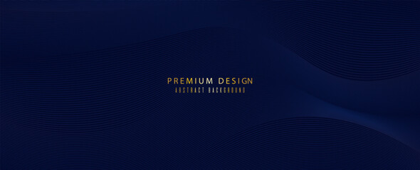 Premium background design with diagonal dark blue line pattern. Vector template for digital luxury banner, invitation, voucher, certificate. Vector Illustration
