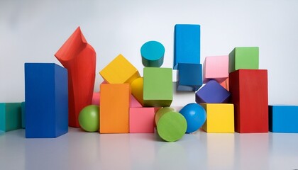 Fototapeta premium colorful wooden blocks