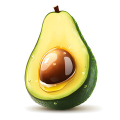 avocado isolated on white