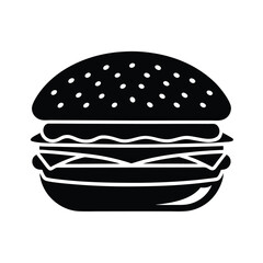 hamburger on a white