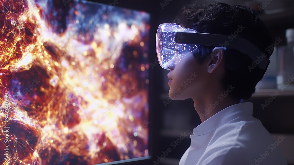 Poster a high-tech physics lab using augmented reality to explore the effects of high-energy photon interac
