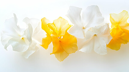 Fototapeta premium Colorful Floral Arrangement On White Background