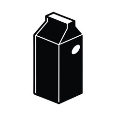 milk carton on white background
