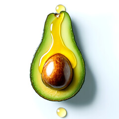 avocado isolated on white