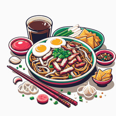cuisine, delicious, asian, dish, food, traditional, meal, plate, malaysia, chinese, lunch, singapore, penang, dinner, tasty, char, noodles, asia, stir, shrimp, teow, sauce, gourmet, egg, hawker, kway,