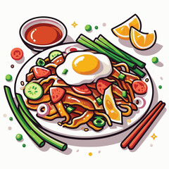 cuisine, delicious, asian, dish, food, traditional, meal, plate, malaysia, chinese, lunch, singapore, penang, dinner, tasty, char, noodles, asia, stir, shrimp, teow, sauce, gourmet, egg, hawker, kway,