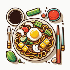 cuisine, delicious, asian, dish, food, traditional, meal, plate, malaysia, chinese, lunch, singapore, penang, dinner, tasty, char, noodles, asia, stir, shrimp, teow, sauce, gourmet, egg, hawker, kway,