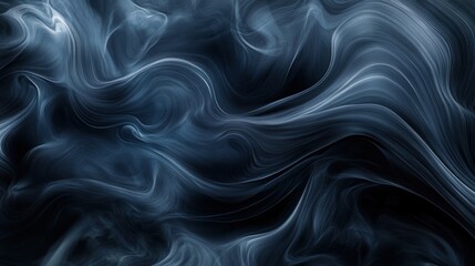 Obraz premium Moody Dark Abstract Texture with Swirling Blue and Gray Layers, Subtle Light and Shadow, for Backgrounds and Design