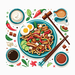 cuisine, delicious, asian, dish, food, traditional, meal, plate, malaysia, chinese, lunch, singapore, penang, dinner, tasty, char, noodles, asia, stir, shrimp, teow, sauce, gourmet, egg, hawker, kway,