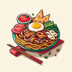 cuisine, delicious, asian, dish, food, traditional, meal, plate, malaysia, chinese, lunch, singapore, penang, dinner, tasty, char, noodles, asia, stir, shrimp, teow, sauce, gourmet, egg, hawker, kway,