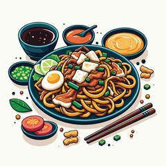 cuisine, delicious, asian, dish, food, traditional, meal, plate, malaysia, chinese, lunch, singapore, penang, dinner, tasty, char, noodles, asia, stir, shrimp, teow, sauce, gourmet, egg, hawker, kway,