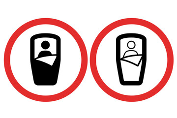 No Sleeping Bag Icon