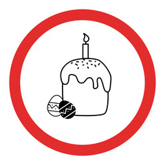 No Easter Kulich Allowed Icon