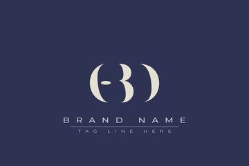 OBD abstract letter logo design. This logo is designed by three abstract letters.